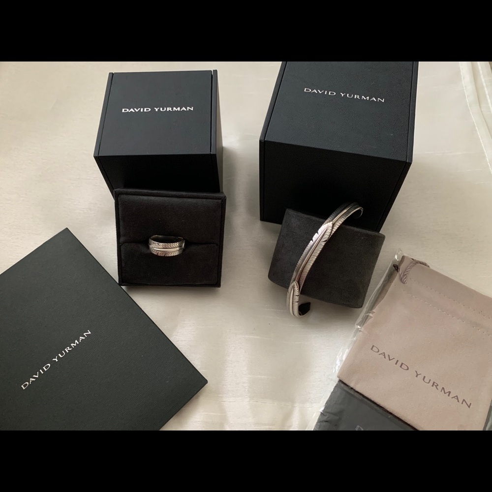 David Yurman Southwest Feather Silver Set